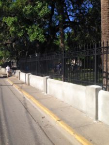 New fence installed by the Rotary Club of St. Augustine outside of the Tolomato Cemetery