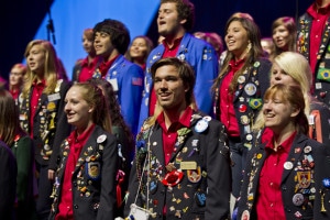 Rotary Youth Exchange students singing together