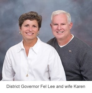 District Governor Fel Lee and wife Karen