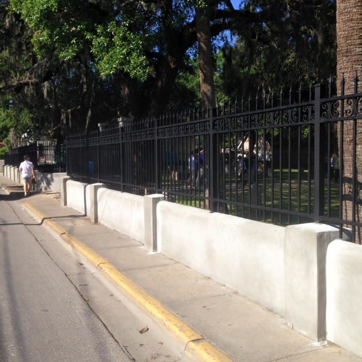 New fence installed by the Rotary Club of St. Augustine outside of the Tolomato Cemetery